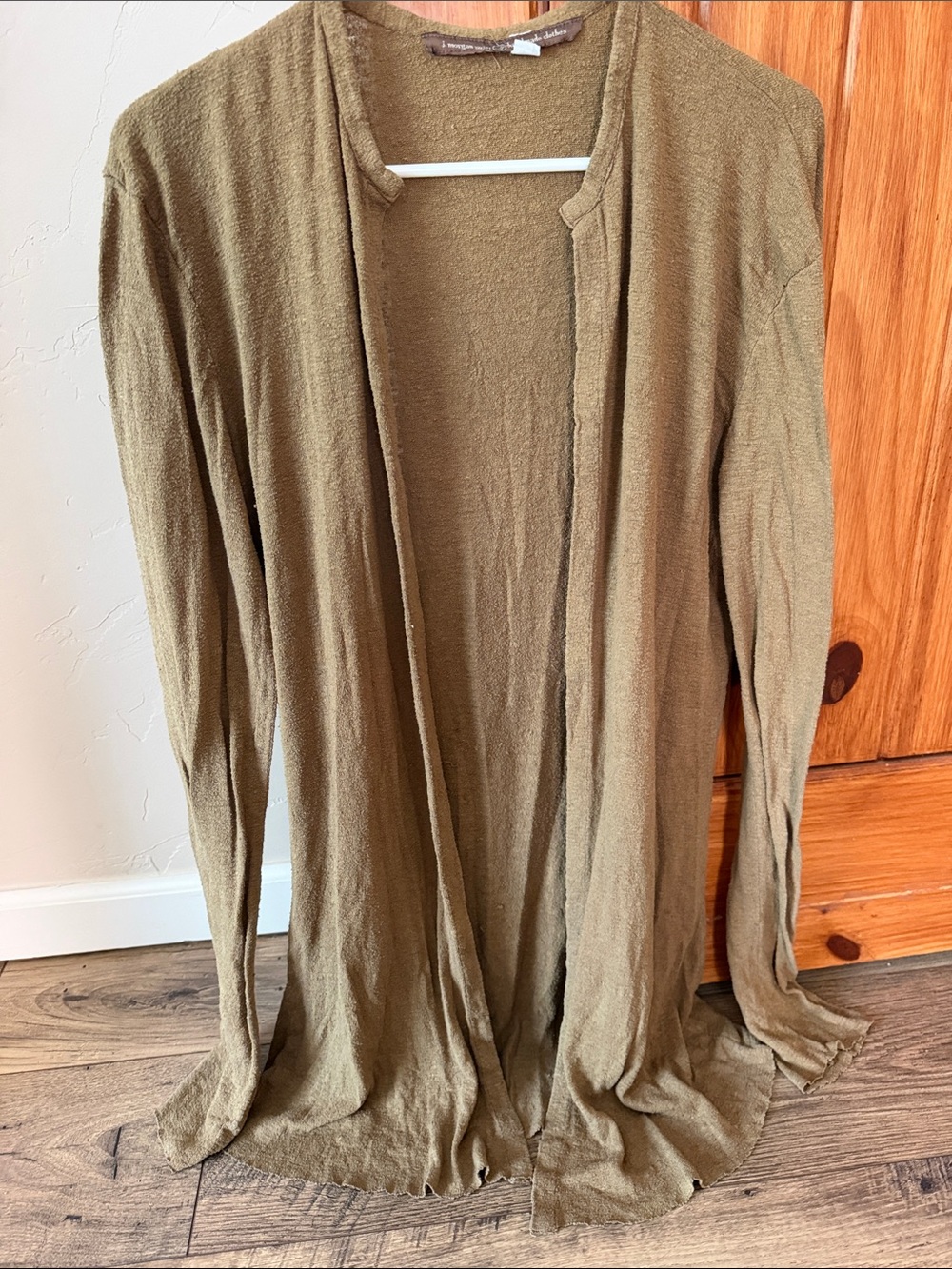 J. Morgan Puett Handmade Clothes Olive Green Long Sleeve Cardigan Fit M